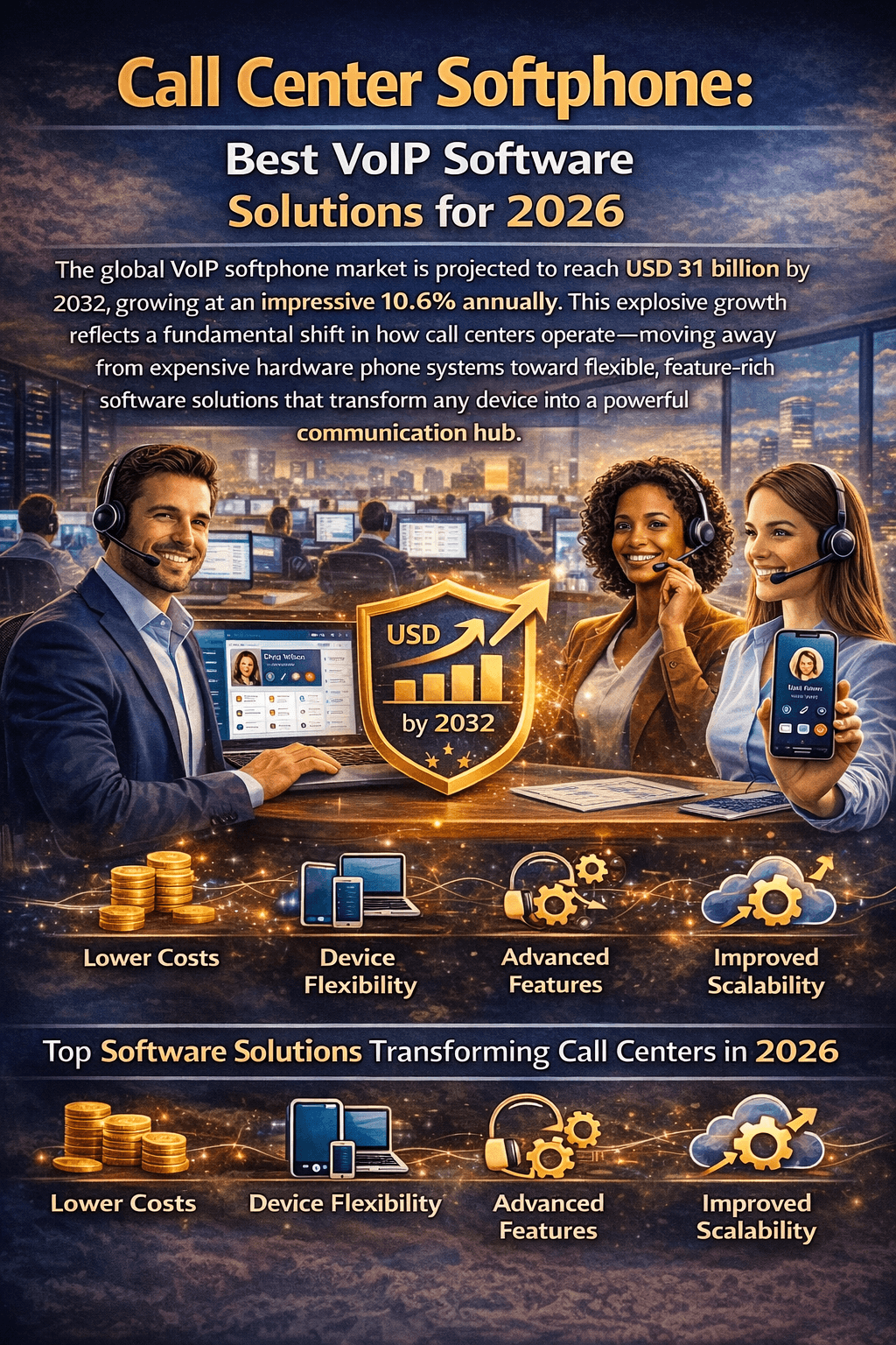 Call Center Softphone | Best VoIP Solutions 2026 - SMART ERP