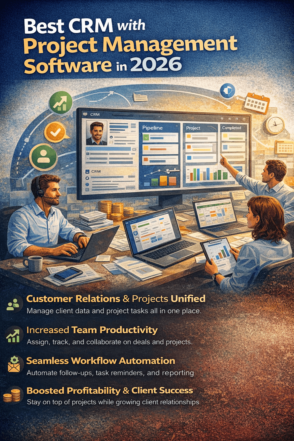 Best CRM with Project Management Software 2026 | SMART ERP Suite